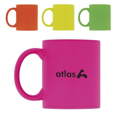 Promotional 300ml Flourescent Neon Mugs