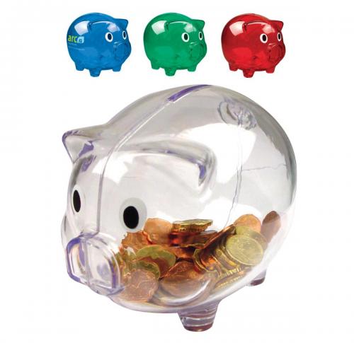 Printed Plastic Piggy Banks