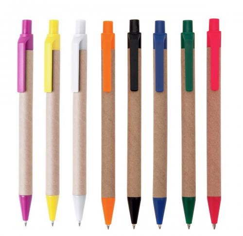 Promotional Recycled Cardboard Pens - Blue Ink
