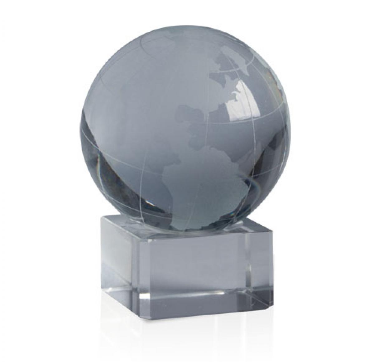 Custom Glass World Paperweights Complete With Plinth