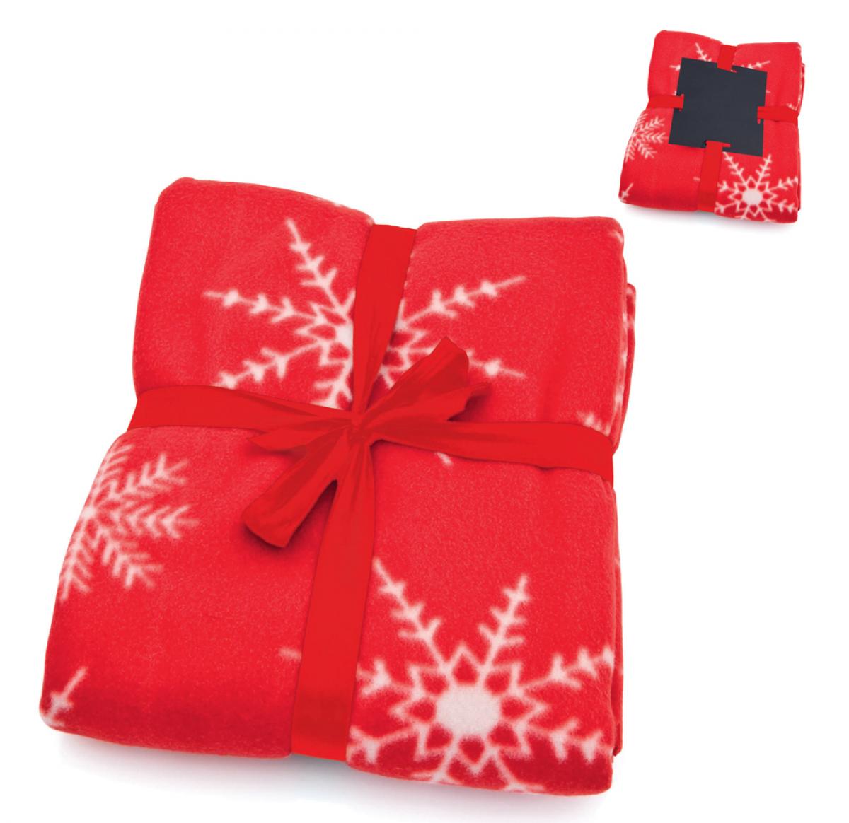 Winter Fleece Blanket / Throw - Snowflake Design