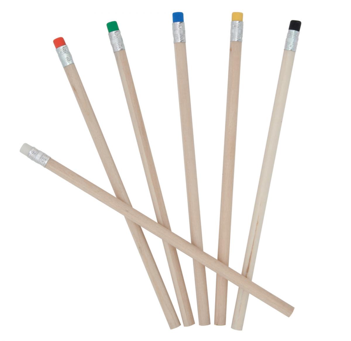 Custom Wooden Pencils Coloured Eraser