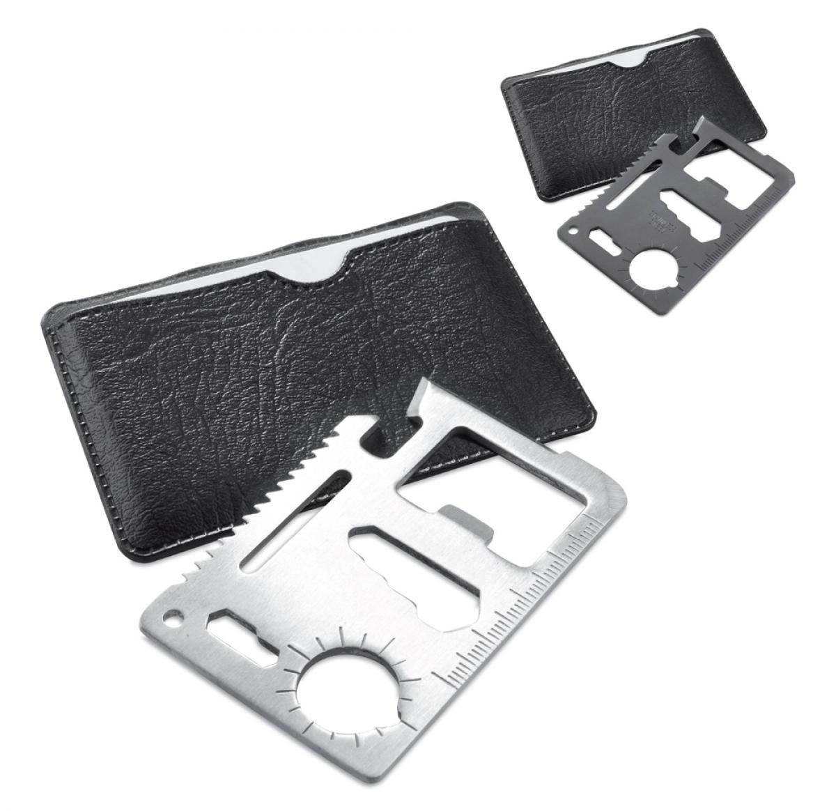 Branded Stainless Steel Credit Card Multitool Wicax