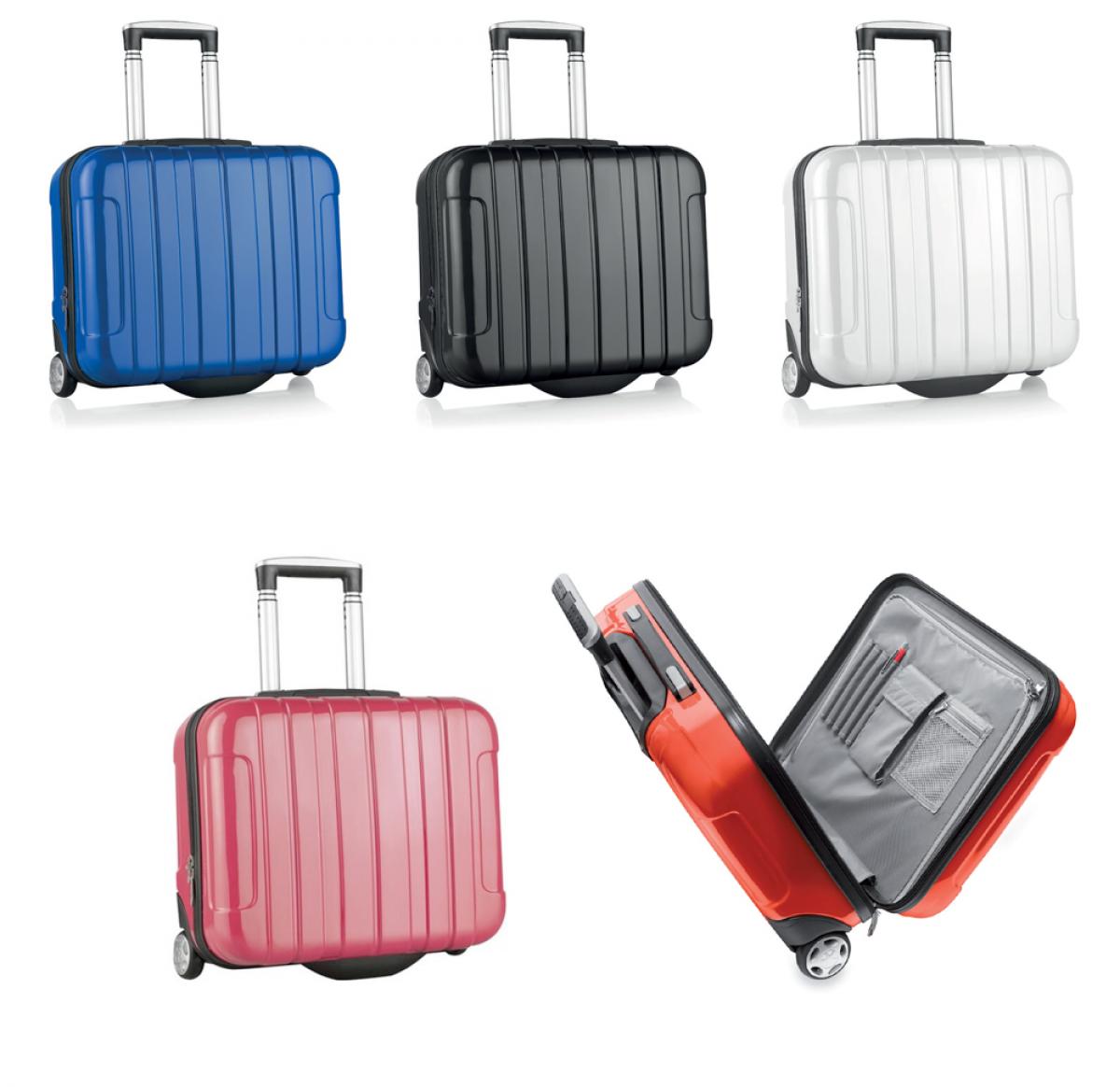 ABS Wheeled Suitcase Compartment for Pens and Mobile Devices