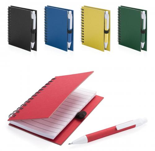 Eco Friendly Spiral Bound Notebook & Recycled Cardboard Pen - Pilaf