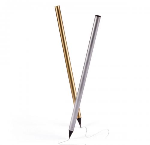 Wooden Pencil Gold or Silver Metallic