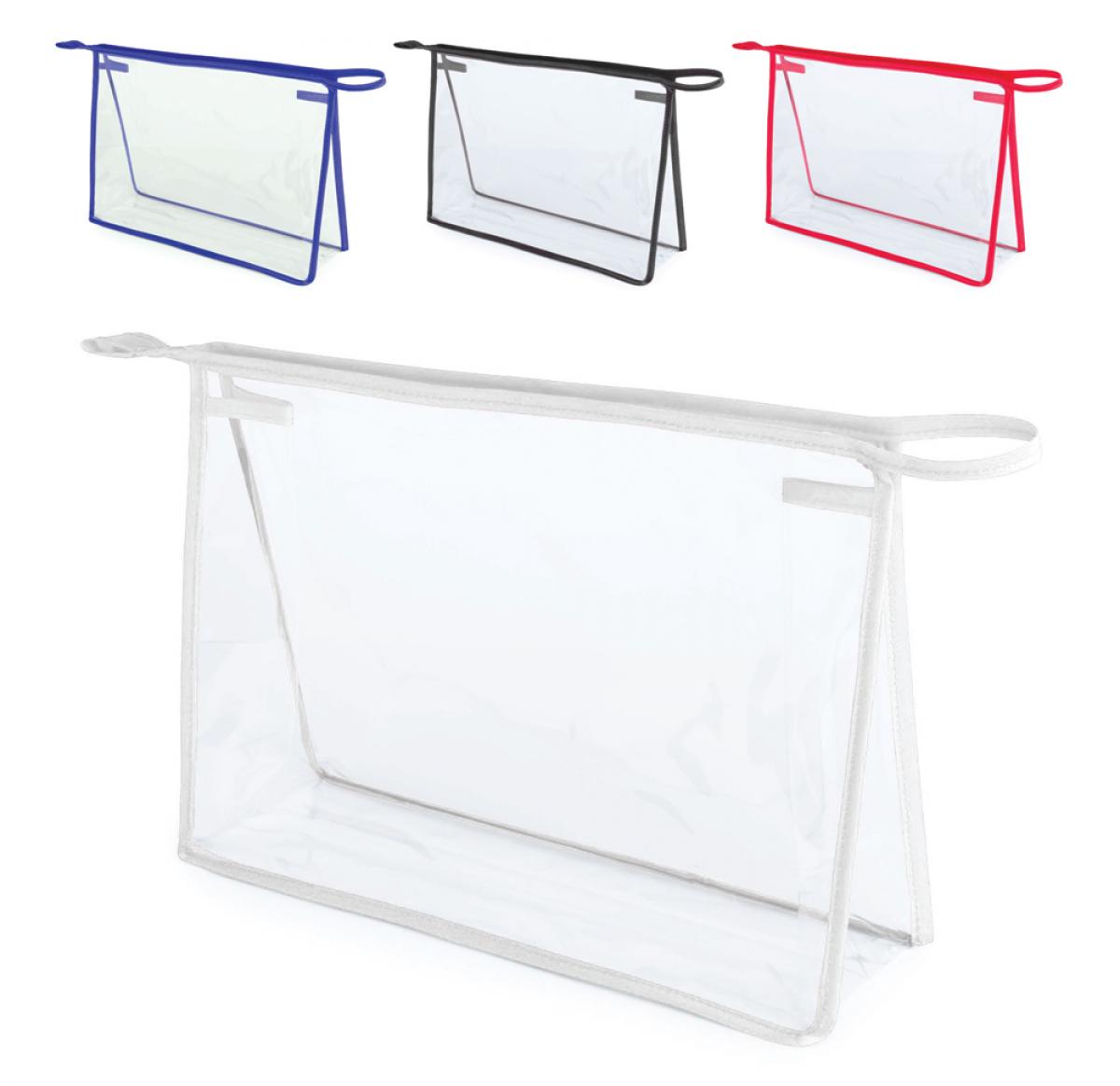 Branded Travel Cosmetic Bag Clear PVC Transparent Beauty Bag
