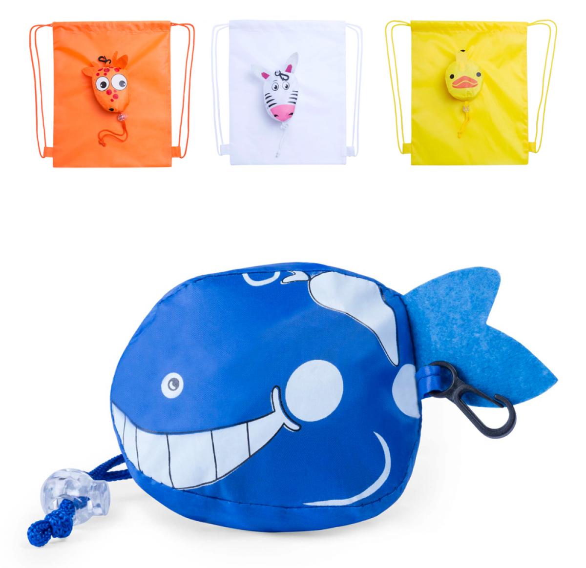 Foldable Kids Animal Drawstring Sports Backpack