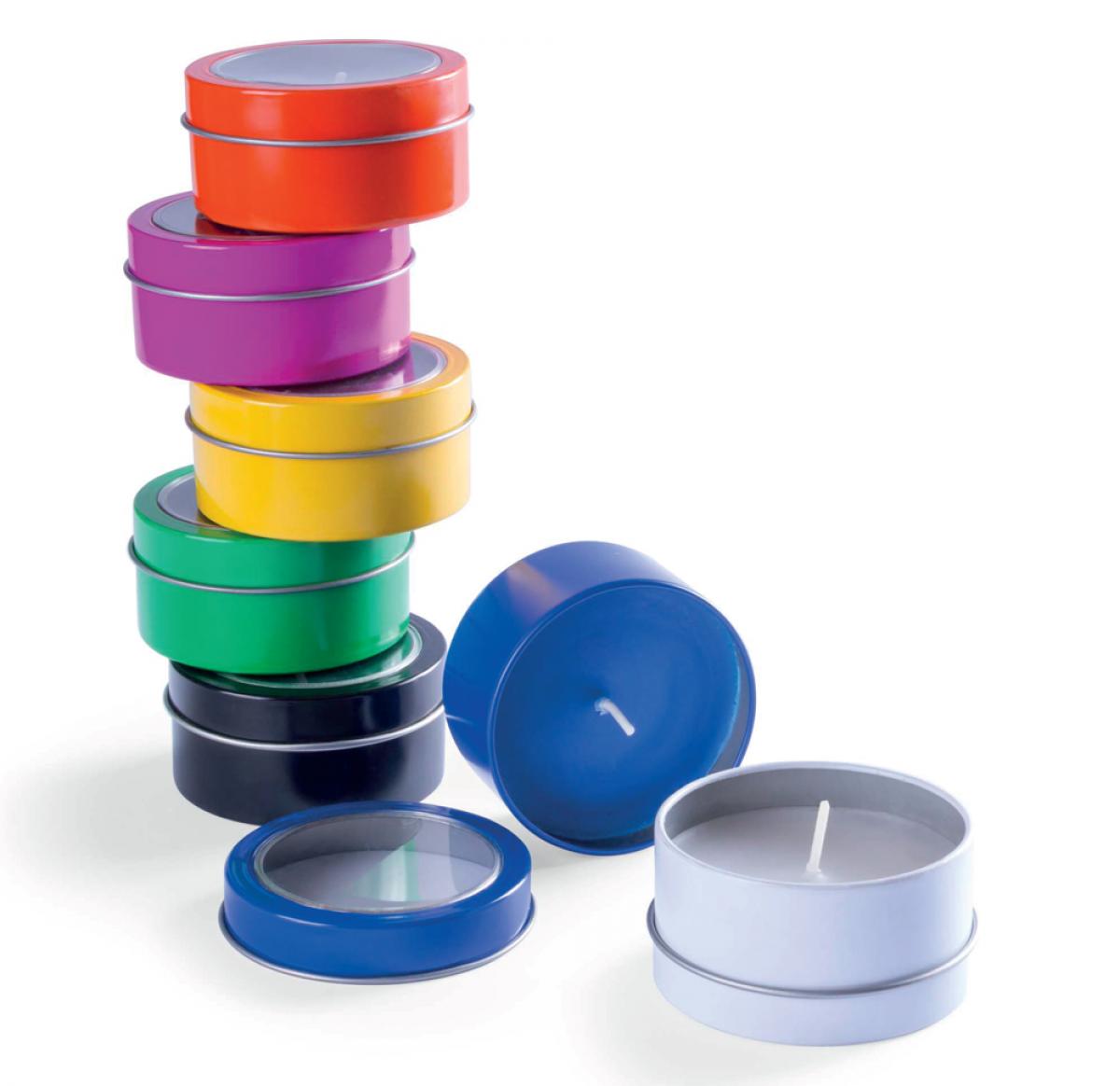 Promotional Vanilla Scented Candles In A Metal Tin