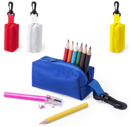 Prmotional Logo Pencil Case Sets Including 8 Mini Pencils