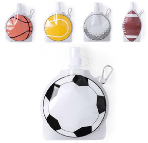 Football Shaped Foldable PET 500ml Sports Bottle