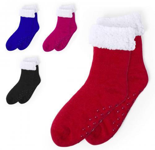 Polyester Bed Sock Cosy Fleece Lining Non Slip Soles