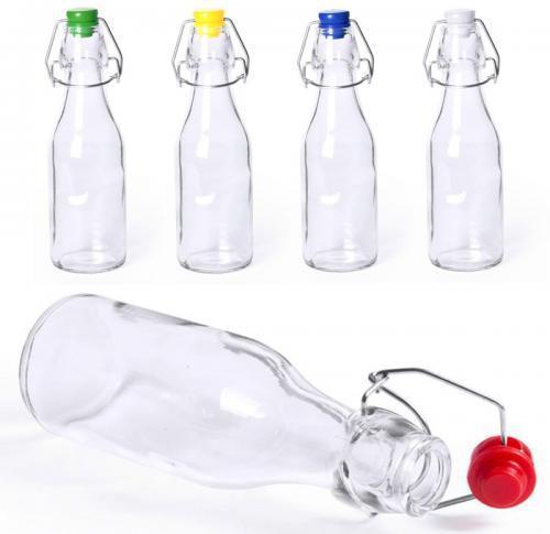 Swing Top Glass Water Bottle With Grolsch Style Metal Closure 260ml