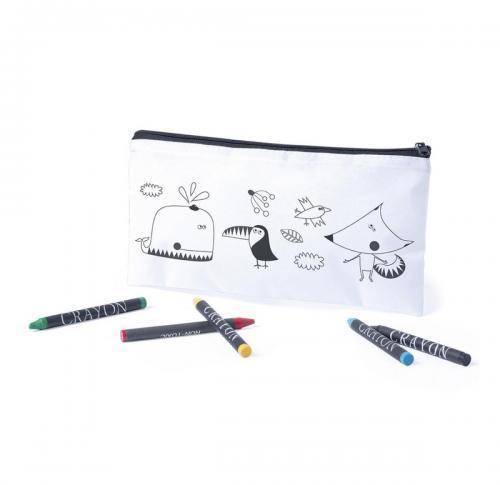 Pencil Case Set - Colouring Area & 5 Crayons