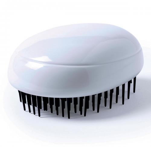 Branded Anti Tangle Hair Brush White Handle Black Bristles