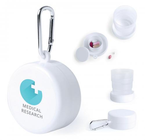 Folding Cup with Integral Pill Holder 220ml