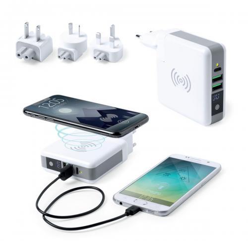 Custom Printed Multifunction Travel Adapters Wireless Charging Function