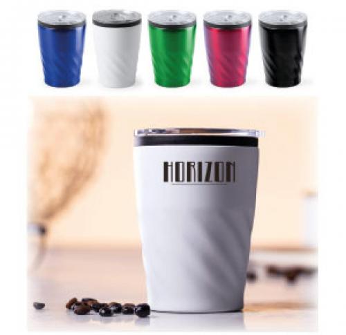 Stainless Steel Metal Travel Mug 350ml Slide Closure