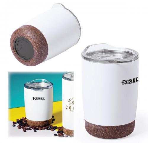 Stainless Steel / Cork Travel Mug Insulated 380ml