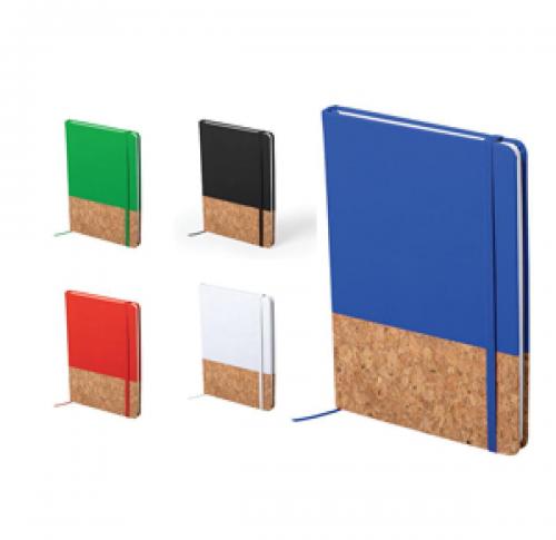 Custom Printed A5 Natural Cork & PU Leather Notebooks Elastic Band Closure