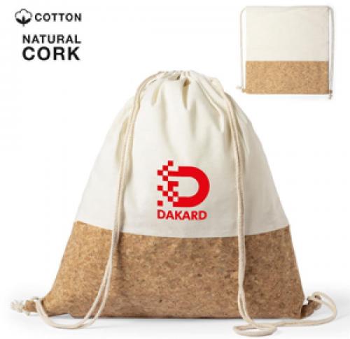 Eco Cotton & Cork Drawstring Bag Reinforced Corners