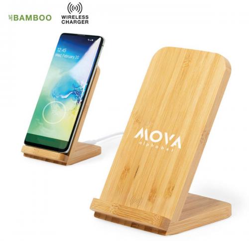 Eco Friendly Bamboo Wireless  Phone Charger Dimper