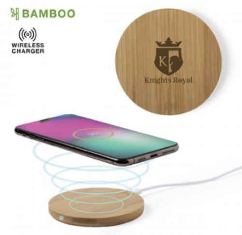 Eco-Friendly Bamboo Wood Wireless Charger