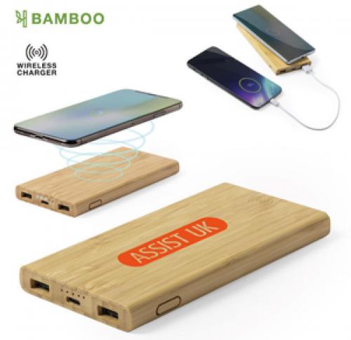 Bamboo Sustainable Power Banks & Wireless Chargers 6000 MAh