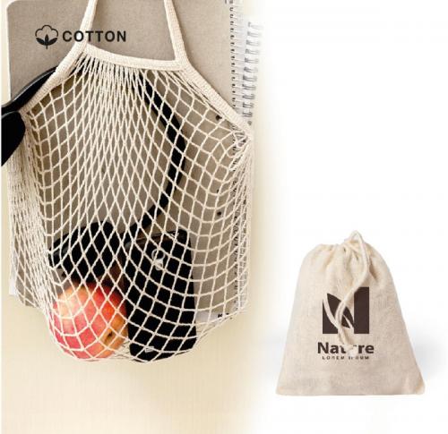 Mesh Raw Cotton Foldable Shopping Bag Nacry