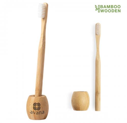 Eco Friendly Bamboo Toothbrush  & Stand Korol