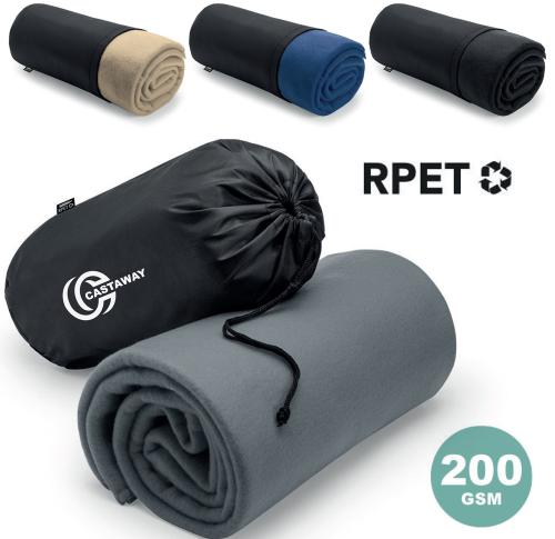 Recycled Polar Fleece Blanket Throw  RPET