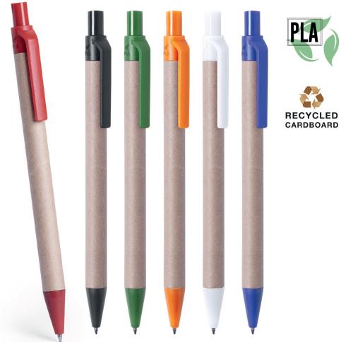 Recycled Promotional Cardboard Ballpoint Pens 100% Compostable