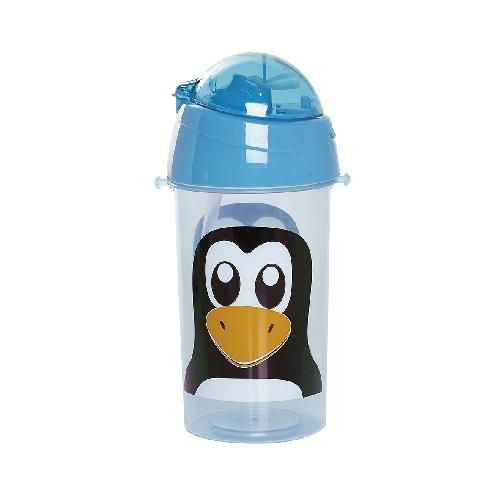Children's Plastic Drinking Water Bottle - Penguin Design