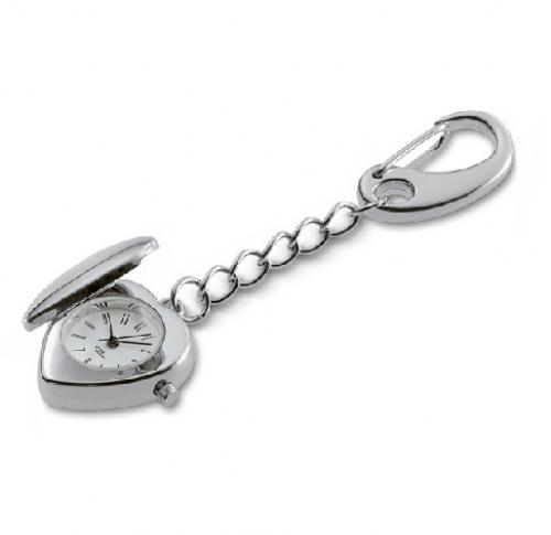 Philippi - Love Heart Design Keychain Keyring With Clock