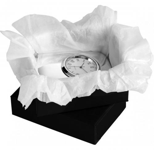 Silver Plated Metal Cushion Desk Clock