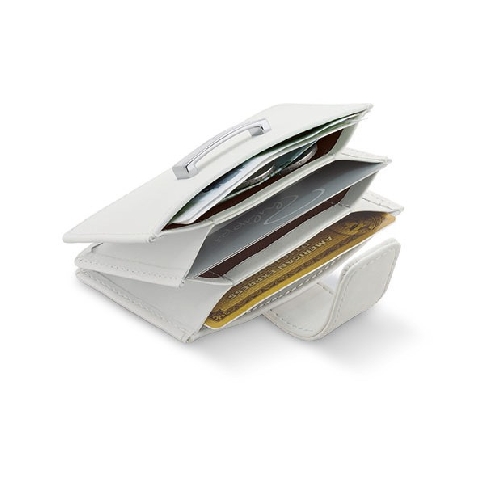 Philippi - Donatella White Leather Cardholder Business Card Case