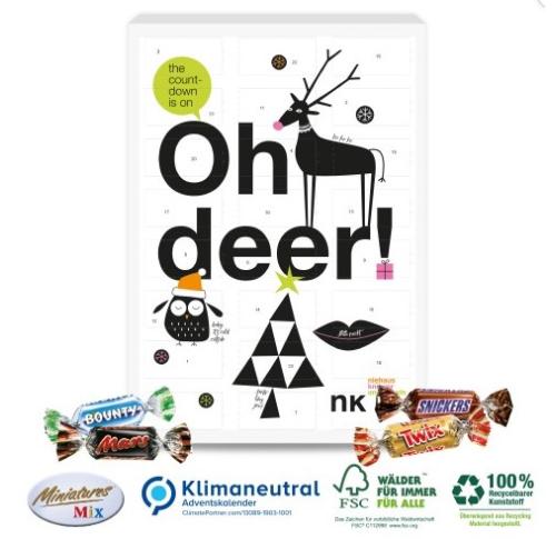 Mars Personalised Extra Large Miniatures Advent Calendars- Inlay 100% Recyclable 						