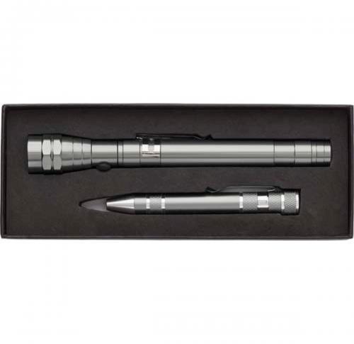 Printed PromotionalSet Of Torch And Screwdriver In Gift Box