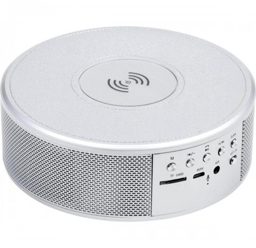 Wireless speaker with charging station
