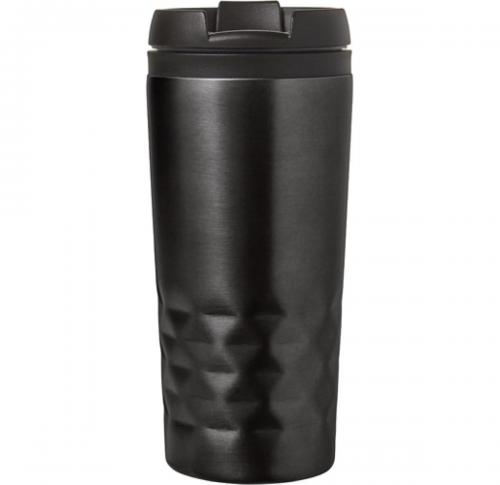 Promotional Stainless Steel Coffee Travel Mugs  (300ml) Geometric  Design
