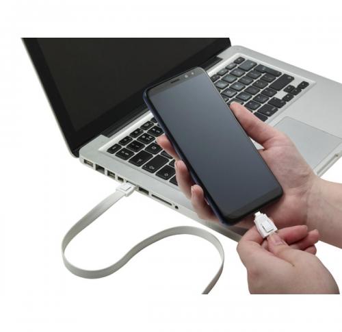 TPE lanyard and charging cable in one