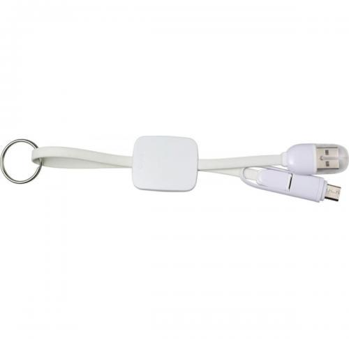 USB-C charging cable with key ring