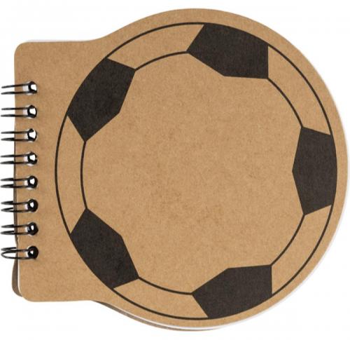 Football Shaped Notebooks Spiral Bound Cardboard Cover Printed Logo