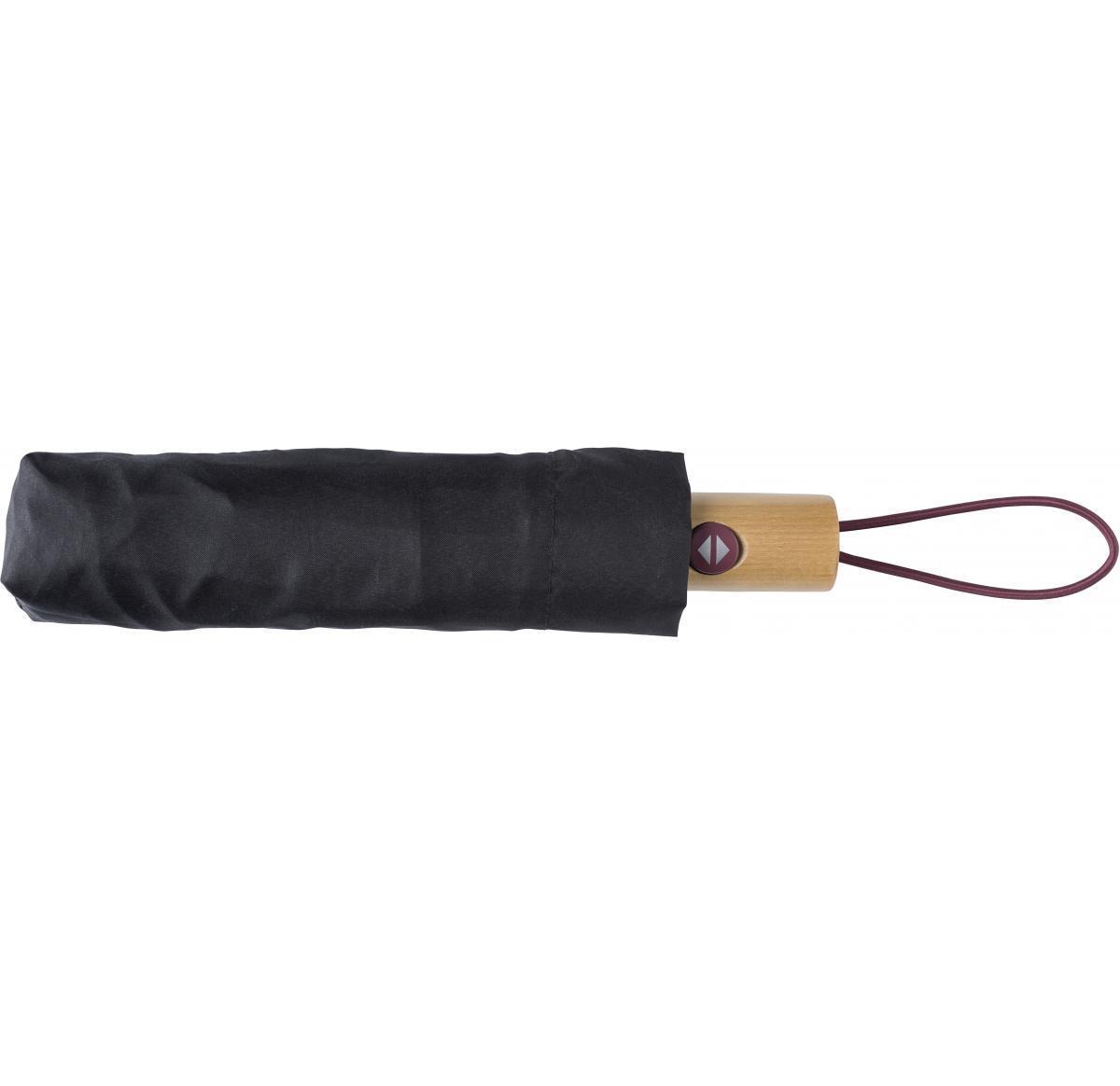 Branded Compact Automatic Umbrellas Wooden Handle