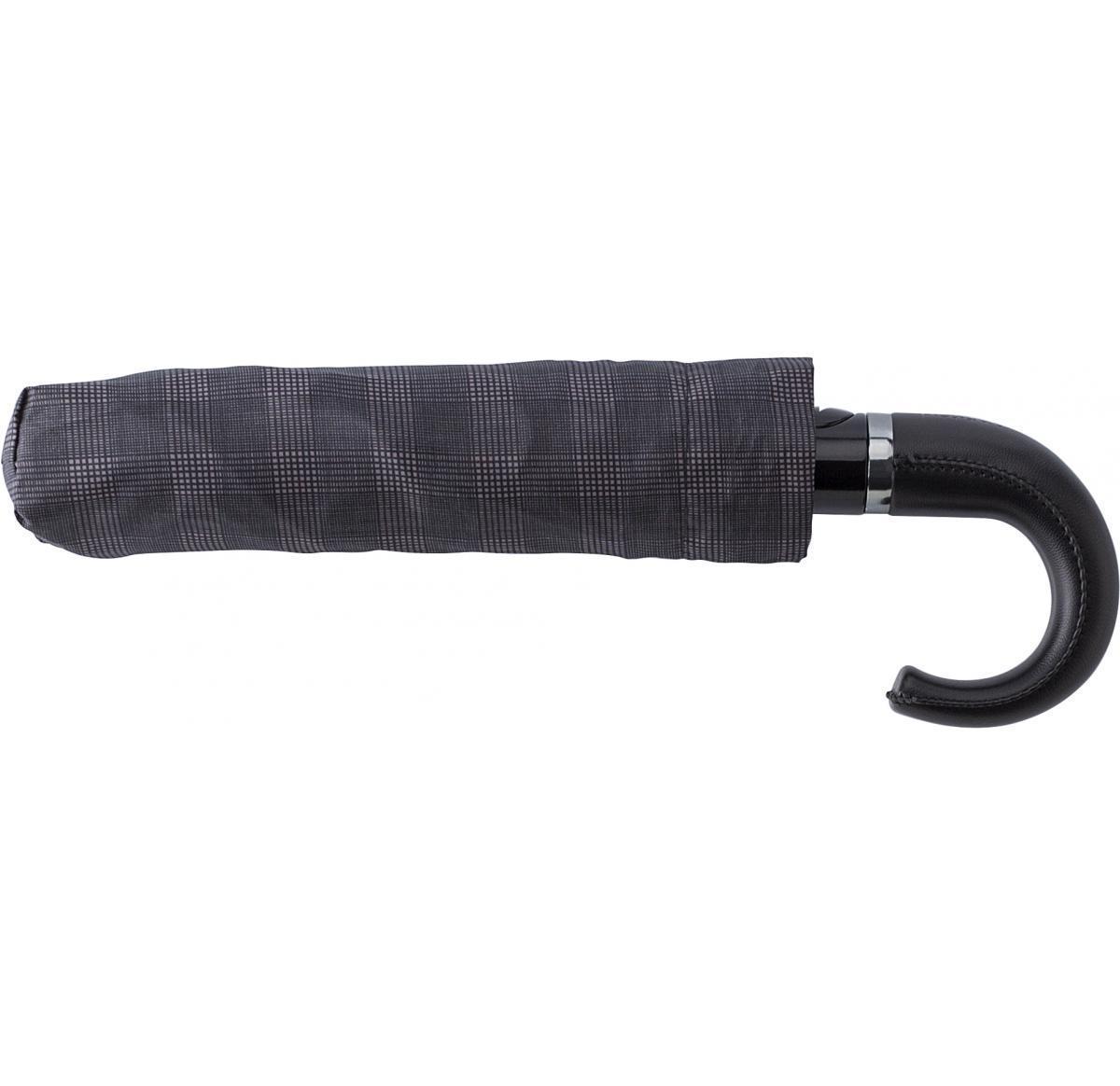 Promotional Compact Automatic Umbrellas Faux Leather Handle
