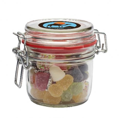 Branded Sweet Jars 125ml Glass Jar With A Choice Of Base Category Sweets