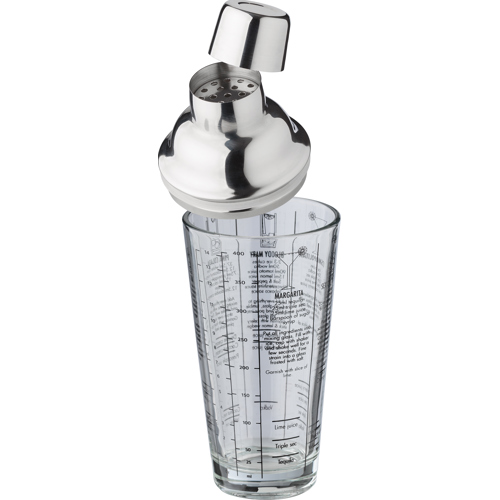 Branded Glass Cocktail shakers (400ml)