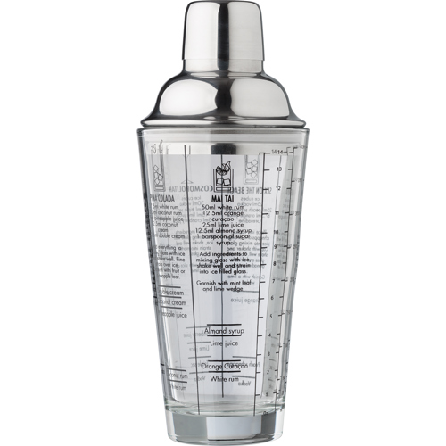 Branded Glass Cocktail shakers (400ml)