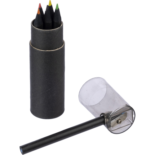 Printed Logo Tube of 7 Recycled Colouring pencils