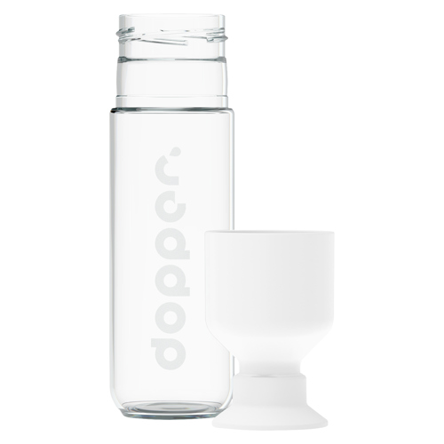 Eco-Friendly Custom Printed Dopper Glass Water Bottle (400ml)
